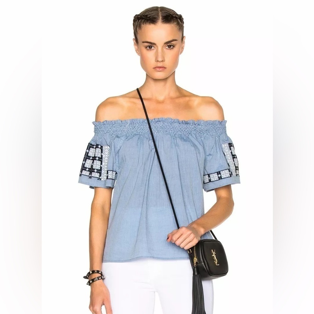 Ulla Johnson Milo Chambray Top